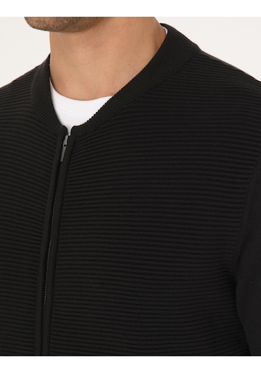 Pierre Cardin Erkek Siyah Hırka Triko 50317333-vr046 Siyah