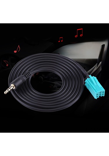 Springsun Renault Aux Mp3 Kablosu - "update List" Radyolar İçin, Pvc + Bakır Çekirdek, 150cm Uzunluk, Dayanıklı, Cd Değiştiriciyle Uyumlu 2005-2011 Modeller