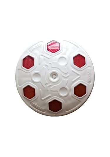 Yuvarlak Mercekli Yol Butonu Beyaz Renk