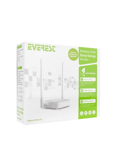 Everest EWR-301 WPS+WISP+WDS 300 Mbps 2.4 GHz Access Point Router