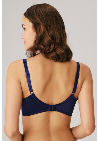 Balenli Desteksiz Dolgusuz Toparlayıcı Günlük Klasik Küçültücü Sütyen Lacivert
