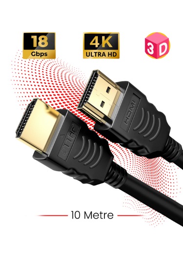 Hdmi 2.0 4k Ultra Hd Ses Ve Görüntü Aktarım Kablosu 10 Metre