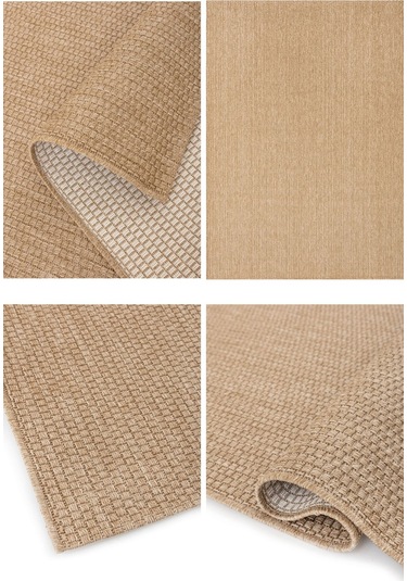 Sisal Jüt Hasır Model Dokuma Halı Toz Vermez, Kahve Kahve