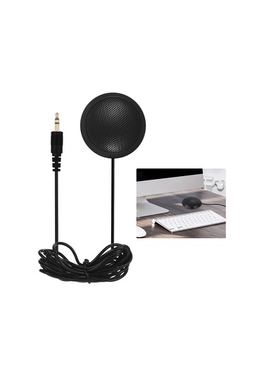 Maiyame 360 Derece Yönlü Masaüstü Mikrofon - 3.5mm Jaklı, Yüksek Hassasiyetli, 2m Kablo, Video Konferans & Kayıt İçin