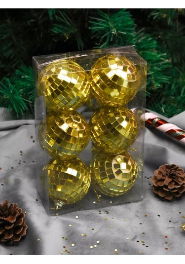 Mıland Yılbaşı Süsü 6 Cm 6 Parça Altın Sakız Seti 193719364 Sevilen Kişi