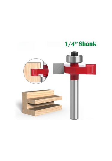 Suofeng Ahşap İşleme T Tipi Milling Ucu, 1/4 Uç, Toplu Kesici, Kenar Düzeltici, 8'li Set 1/4 1/2