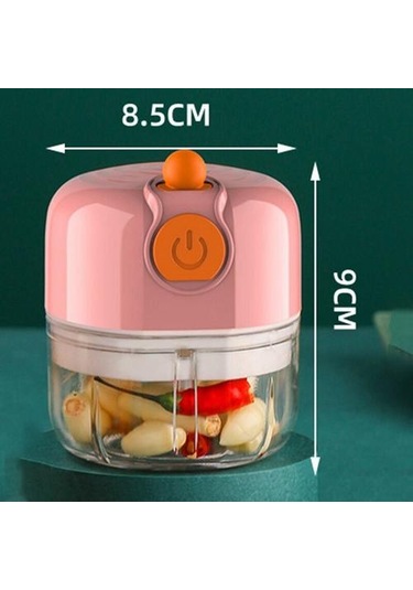 Elektrikli Sarımsak Kıyıcı Makinesi, Mini Taşınabilir Gıda Etli İşlemci Blender Soğan Fındısı 100ml Patates Mashers & Amp Ricers Pembe Ahşap - Pudra