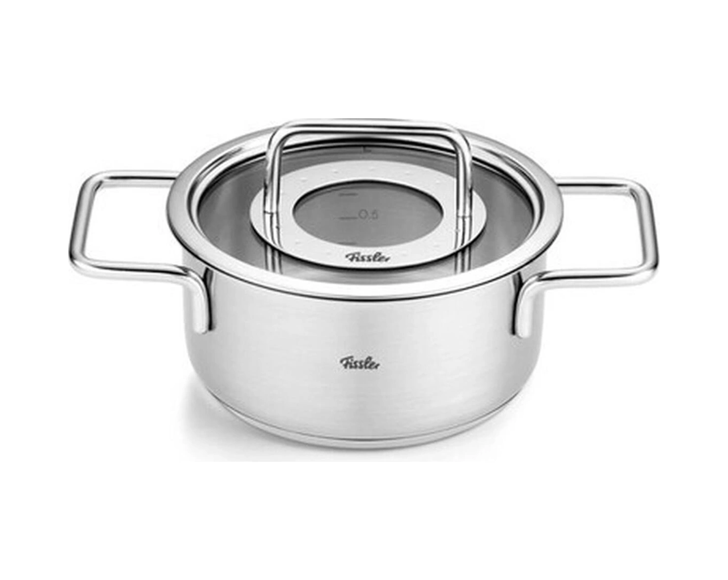 Fissler Pure Collection Cam Kapak Derin Tencere 16 Cm Bakır - Siyah