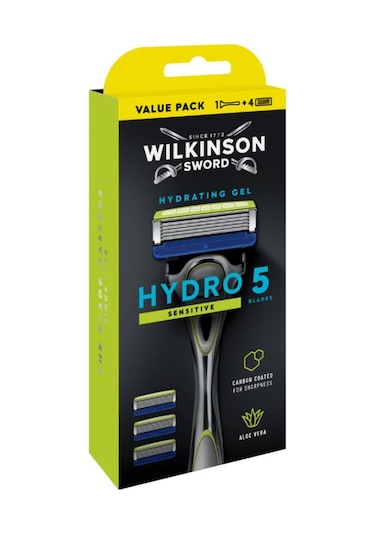 Wilkinson Sword Hydro 5 Sensitive Aloe Veralı Tıraş Bıçağı Sapı + 4 Yedek Kartuş