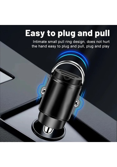 Chuangyinshop 100w Ultra Kompakt Çift Port Araç Şarj Cihazı Usb-c + Usb-a Yeşil