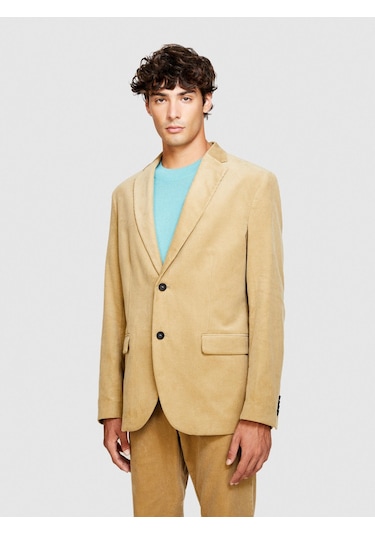 Sisley %100 Koton Slim Fit Kadife Ceket Erkek Bej Mont - 323a2sfrsw01b Sisley %100 Koton Slim Fit Kadife Ceket Erkek Bej Mont - 323a2sfrsw01b