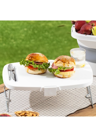 Porsima 07-1304 Katlanır Piknik Sepeti Masalı 21 L Beyaz