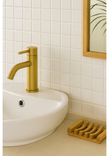 Doğal Bambu Sabunluk Şık Ve Dayanıklı Banyo Sabun Standı 5x8.5 Cm Bambu