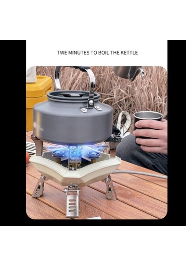 16800w Yüksek Güçlü Açık Kamp Metal Sobalar Taşınabilir Piknik Barbekü Fırını Saklama Çantası İle Katlanabilir Sobalar Su Kaynatma Pişirme Aksesuarı Çok Renkli