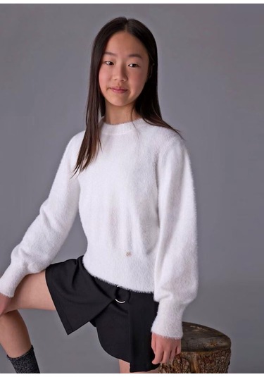 Kız Kazak 25kmyr7308 Krem