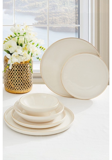 Neva N3140 Yemek Takımı Modern Lilyum 24 Parça 6 Kişilik