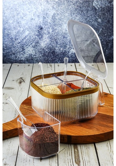 Elegance Kapaklı Bölmeli Baharatlık