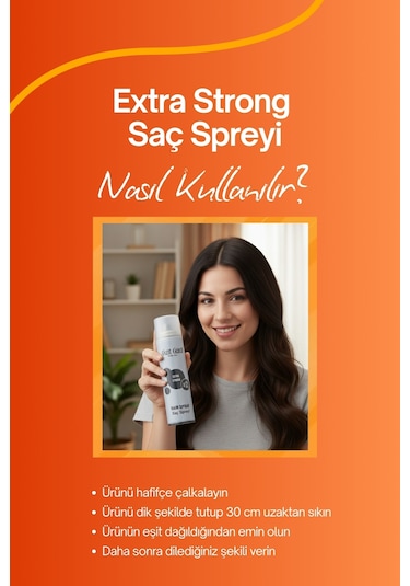 Akat Gardi Saç Spreyi Extra Strong No:2 Gri 180 Ml