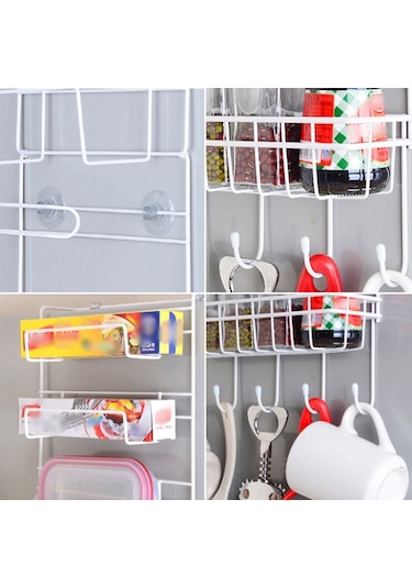 Çok Katmanlı Buzdolabı Depolama Rafı Yan Raf 1 Beyaz