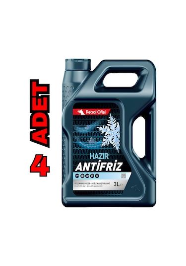 Petrol Ofisi Hazır Antifriz 4 x 3 L