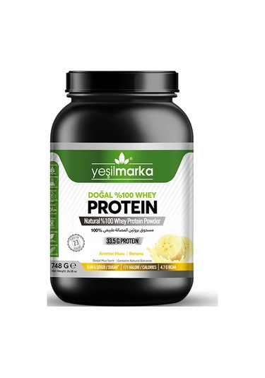 Yeşilmarka Doğal Whey Protein Tozu - Anamur Muzu 748 Gr