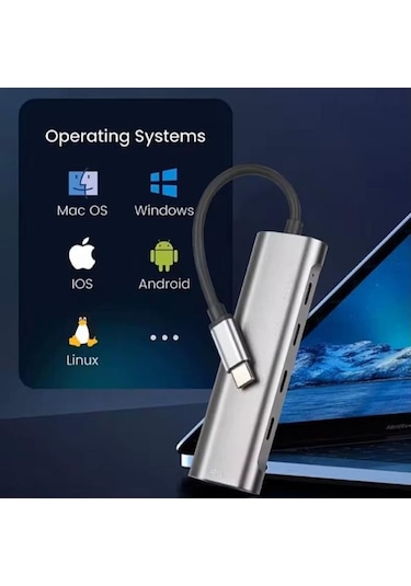 Type C To Usb 3.0 Pd Çoklayıcı 60w Şarj Adaptörü Usb-c Çoklayıcı Çevirici