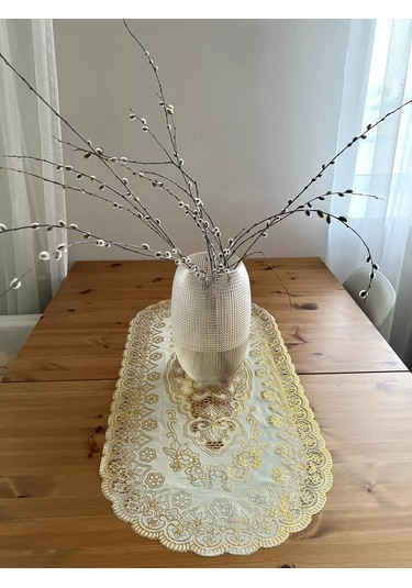 Best Price 34 Masa Bezi Oval Dekoratif 227968729 Altın Rengi