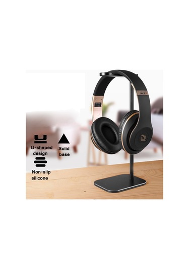 Sones Z9 Kulaklık Alüminyum Alaşımlı Braket İnternet Kafe Kulaklık Ekran Standı Siyah