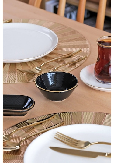 Asya Balance Altın Yaldızlı 32 Parça 6 Kişilik Seramik Kahvaltı Takımı Diğer