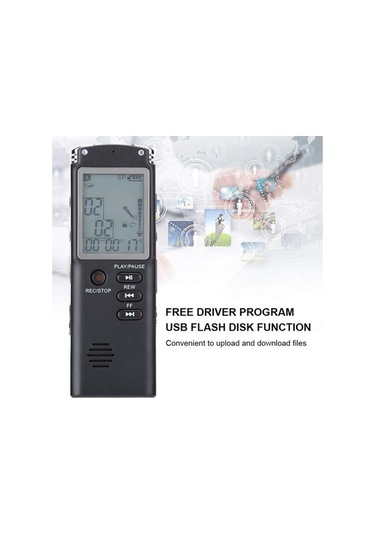 Createtech 16 Gb/32 Gb Dijital Ses Kaydedici Usb Şarj Özellikli Taşınabilir Kayıt Cihazı