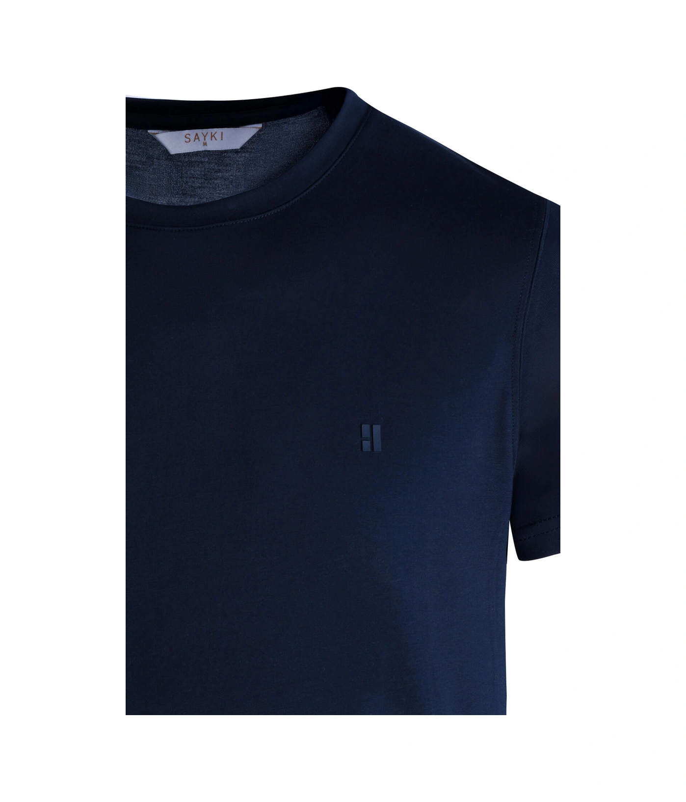 Lacivert Regular Fit Bisiklet Yaka Tişört 659126