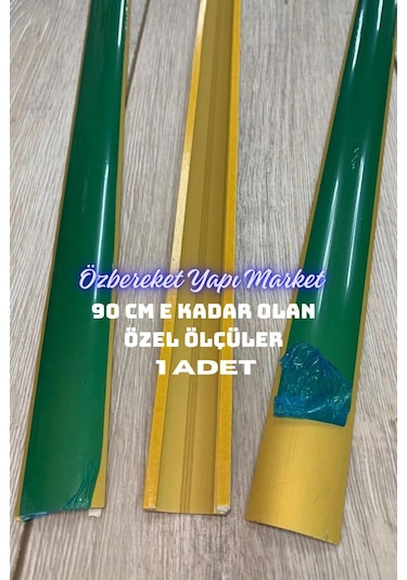 Alüminyum Bantlı Kapı Eşik Profili Sarı / Kapı Altı Çıtası / 1 Adet 90 Cm E Kadar Özel Ölçü Olur Kap