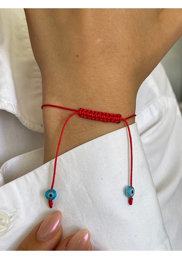 14 Ayar Altın Nazar Boncuklu 3 Dorikalı Altın Şans Bilekliği Altın