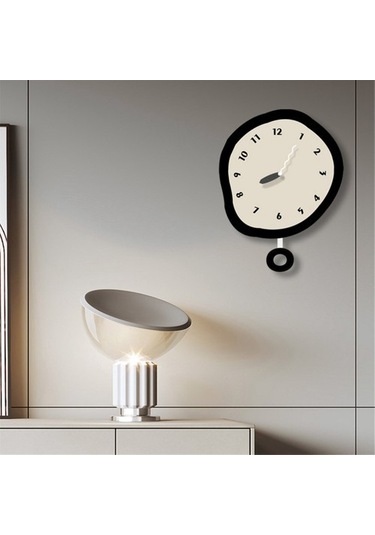 Goldenqian Iskandinav Minimalist Sessiz Duvar Saati Basit Oturma Odası Dekorasyonu Restoran Sanat Kişilik Saat Znl01p ÇOk Renkli