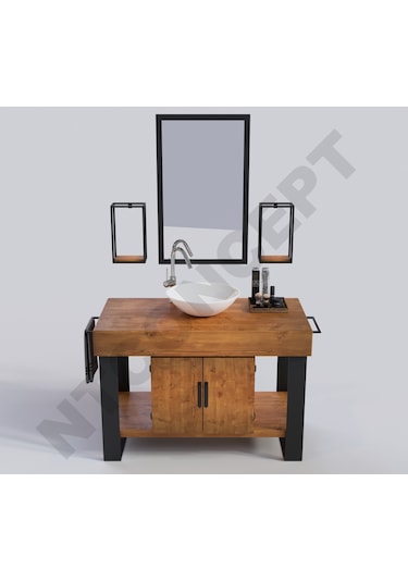 Ntconcept Arwen Doğal Ahşap Hilton 3'Lü Set Açık Ceviz