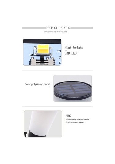 Pazly Güneş Duvar Lambası Dış Mekan Avlu Bahçe Koridor Gece Güvenlik Ip65 Su Geçirmez