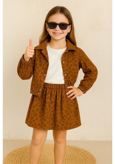 Leopar Desenli 3 Lü Kız Çocuk Takım 31505 - 2/10 Yaş Çok Renk