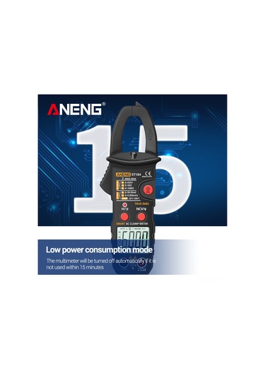 Jeemson Aneng St184 Siyah Gerçek Rms Klepmetre - Ac/dc Voltaj, Akım, Direnc, Kapasite, Sıcaklık, Frekans Ölçümü Pil Yok