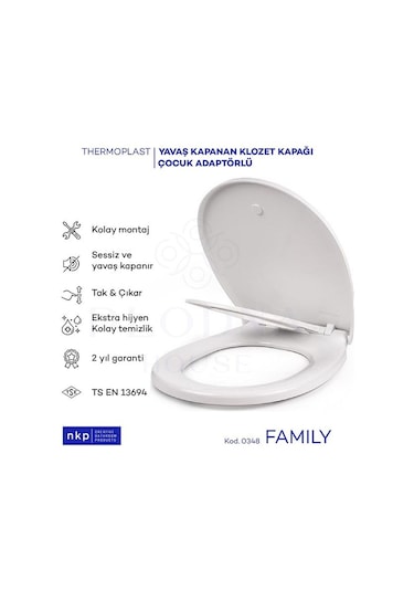 Family C Model Çift Kullanımlı Klozet Kapağı Küçük&büyük Çocuk Ad