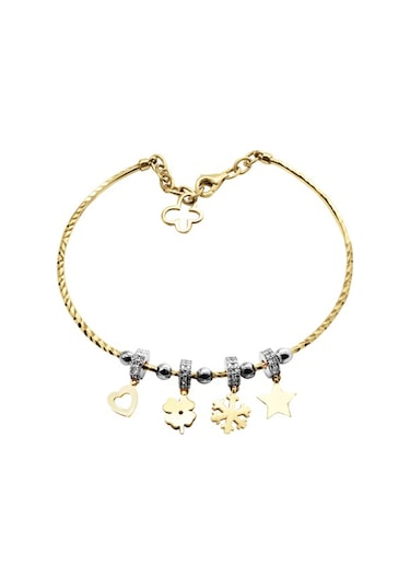 Pırlanta Şans Bilekliği Yıldız, Kalp, Yonca, Kartanesi