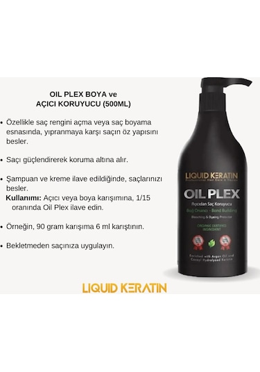 Oil Plex 500ml Saçı Yakmadan Açmak Için Oryalden Saç Koruyucu