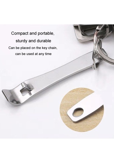 Taşınabilir Oral Sıvı Şişe Açıcı Paslanmaz Çelik Çok Fonksiyonlu Kapak Açıcı Gümüş Gümüş