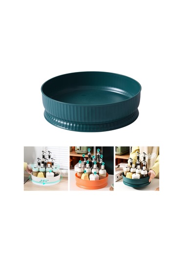 Homyl Baharat Depolama Rafı Dönen Organizatör Tezgah Yeşil Yeşil