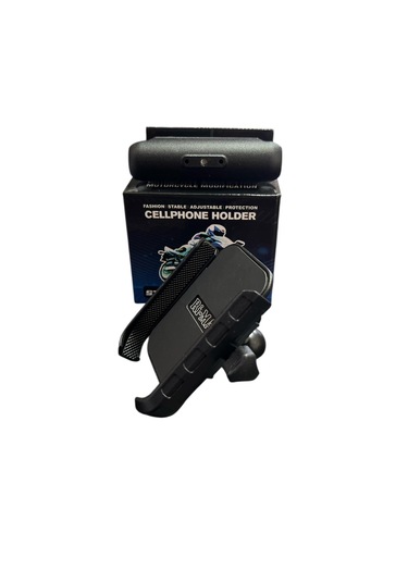 Motosiklet Telefon Tutucu Gidon Ve Ayna Bağlantılı Siyah