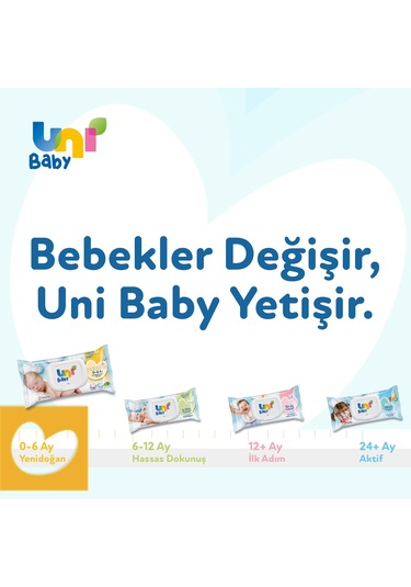 Uni Baby Yenidoğan Islak Havlu Mendil 12 x 40'lı 480 Yaprak