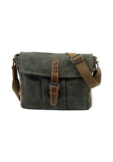 Yeni Retro Çapraz Askılı Çanta Rahat Kanvas Erkek Çantası Omuz Çantası Erkek Basit Erkek Çapraz Askılı Çanta Su Geçirmez Erkek Çantası Yatay Stil Gri Yeşil Askeri Yeşil