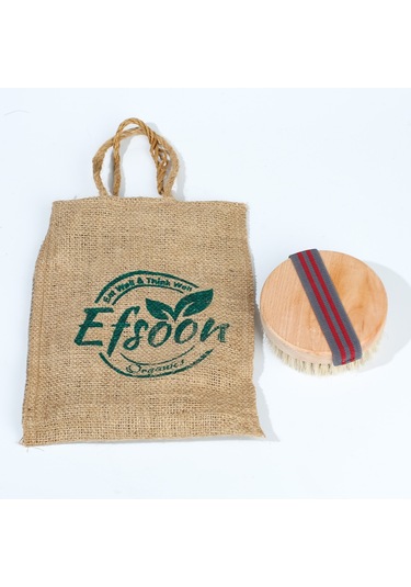 Efsoon Organics Yuvarlak Doğal At Kılı Selülit Fırçası