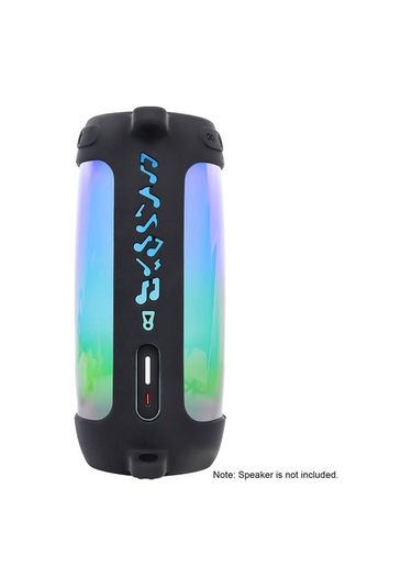 Novahub Jbl Pulse 4 İçin Silikon Bluetooth Hoparlör Kılıfı, Omuz Askılı Ve Tırmanma Kancalı, Siyah