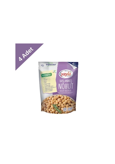 Yayla Haşlanmış Nohut 700 G X 4 Adet