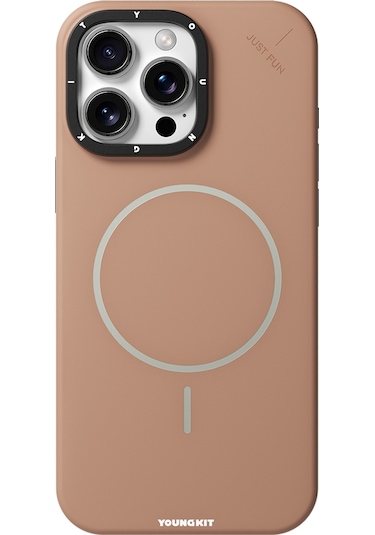 İphone 16 Pro Max Uyumlu Kılıf M-safe Şarj Özellikli Youngkit Dynamag Serisi Kapak Gold